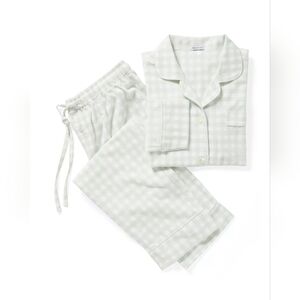 Belvedere Flannel Pajamas By Serena & Lily, Pistachio Green, Sz L, NWT